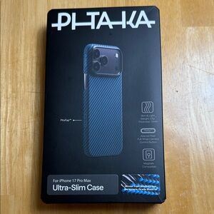 Pitaka Case for iPhone 17 Pro Max - Black and Blue